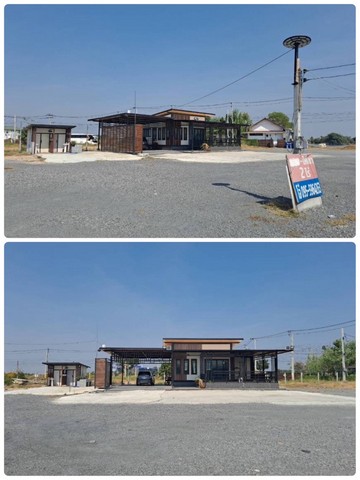 ให้เช่าที่ดินระยะยาว ถมแล้ว พร้อมออฟฟิศ ติดถนน ซอยวัดศรีวารีน้อย อำเภอบางเสาธง จังหวัดสมุทรปราการ 2 แปลงติดกันแปลงละ 1 ไร่