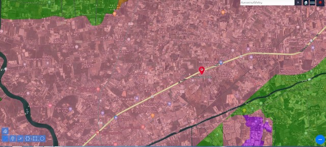 ขายที่ดินใกล้ตลาดสดเมืองใหม่-เซ็นทรัลมหาชัย เนื้อที่ 546 ตารางวา ผังเมืองสีชมพู