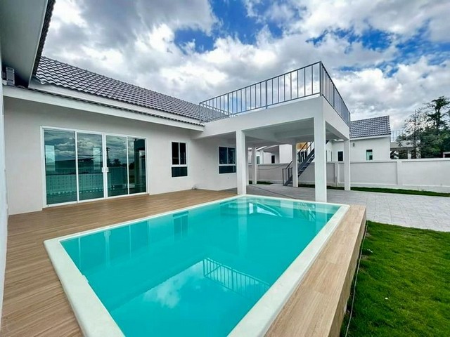 พูลวิลล่าชั้นเดียว ตกแต่งสวย พร้อมเข้าอยู่ หลังสุดท้าย หางดง 