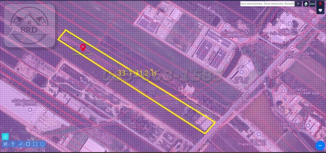 ขายที่ดินทำเลติดถนนใหญ่ ผังสีม่วง ถนนปองพล เนื้อที่ 33-1-31.2 ไร่ ขายไร่ละ 5.5 ล้าน เมือง ฉะเชิงเทรา