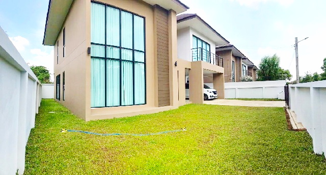 ไม่เคยอยู่ ให้เช่าคฤหาสน์ 2ชั้นMRT สุวินทวงศ์ 7.7กม. สนามกอล์ฟวินด์เซอร์ปาร์ค500ม 400 ตร.ม.99 ตร.วา.  3-4นอน 3น้ำ ตลาดยิ่งเจริญทรัพย์ 