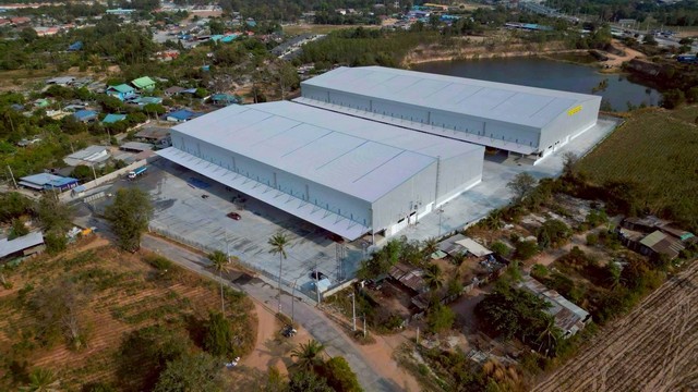 ให้เช่าโกดังชลบุรี แหลมฉบัง อ.บางละมุง จ.ชลบุรี ผังสีส้ม พื้นที่   7,296ตรมโกดังสวยใหม่ด้านหน้าติดถนน ห