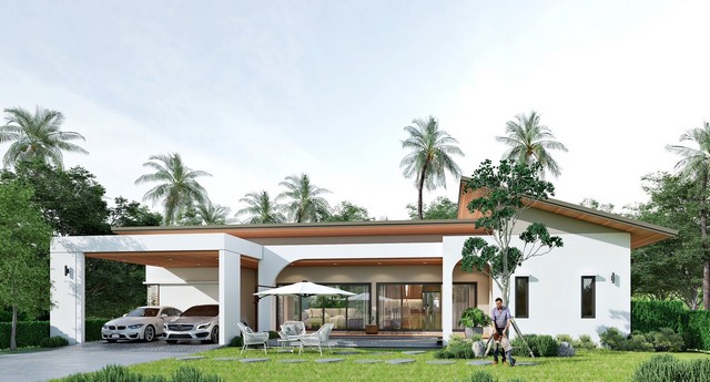 For SALE SP POOL VILLA (NATHON TOWN) 3 Pool Villas, 210 sq.m., 80 sq.wah, Near Nathon Market & Samui Pier