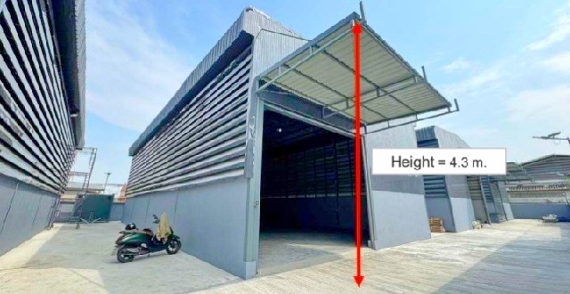 ประเวศ เฉลิมพระเกียรติ ร.9 30-40 APL หัวหมาก 3.8กม.ให้เช่าโกดังสร้างใหม่ 50 ตร.วา. 200ตร.ม.ทำเลดี สนามบินสุวรรณภูมิ