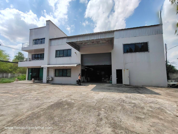 ขายอาคารโรงงานสีม่วง เนื้อที่1ไร่พื้นที่ใช้สอย1,300ตร.ม ออฟฟิศ ใบอนุญาต ร.ง4 หม้อแปลง 100KVA ถนนลำลูกกาคลอง ปทุมธานี ราคาขาย 25 ล้านบาท