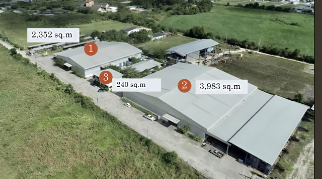 ขายที่ดินพร้อมกิจการ   2 โรงงานบนพื้นที่ 35-2-40. ไร่พื้นที่ใช้สอยทั้งหมด​19,938 ตรม. ผังสีเหลืองอ่อน​eecใบอนุญาต​ก่อสร้าง​ครบ