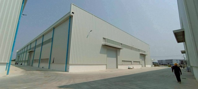 ให้เช่าโรงงานระยอง 3,445 - 5,326 ตารางเมตรว่างทั้งหมด 8 โรงสีม่วงลาย โกดังสร้างใหม่ 