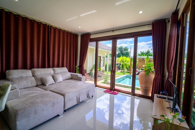 ขายบ้านพักตากอากาศวิวภูเขา พร้อมสระว่ายน้ำ อ เมืองกาญจนบุรี พื้นที่ 1ไร่