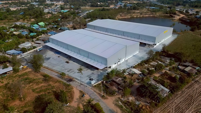 ให้เช่าโรงงานคลังสินค้าขนาด 9,792 ตรม. ใกล้ท่าเรือแหลมฉบัง ชลบุรี ผังสีส้มจุด สามารถทำโรงงานประกอบได้