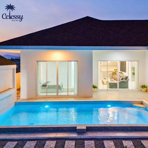 วิลล่าหลังใหญ่ ใหม่ 3 ห้องนอน หัวหิน ตื่นขึ้นมาริมสระส่วนตัวที่หัวหิน วิลล่า Celessy Hua Hin 
