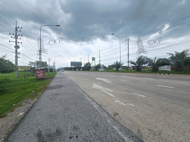 ที่ดินเปล่า ติดถนนปทุมธานี-บางเลน หน้ากว้าง 24 เมตร ลึก 770 เมตร เป็นพื้นที่สีชมพู เหมาะเพื่อการอยู่อาศัย พาณิชยกรรม เกษตรกรรม