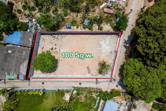 ขายที่ดินเปล่าแปลงสวย 100 ตร.ว หัวหิน จ.ประจวบคีรัขันธ์ ใกล้ทะเลหัวหินเพียง 800m.