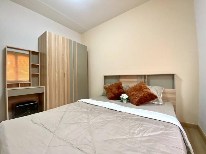 ขายคอนโดเอื้ออาทรเสมาฟ้าคราม ลำลูกกาคลอง2 ใกล้รถไฟฟ้าคูคต มี 2 ห้องนอน 1 ห้องน้ำ ตกแต่งใหม่ มีเฟอร์นิเจอร์