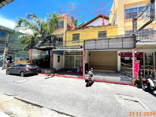 ขายอาคารพาณิชย์ ซอย พัทยาสาย 2 ซอย 17 (ซอยแบมบู) ถ.พัทยาสาย 2 หนองปรือ บางละมุง ชลบุรี