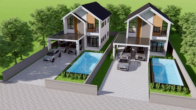 บ้านใหม่ 2 ชั้น พื้นที่กว้าง ทำเลดี น้ำไม่ท่วม สันผักหวาน หางดง 