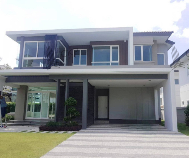 บ้านเดี่ยว เดอะ แกรนด์ ปิ่นเกล้า-เดอ ไพน์ หน้าบ้านไม่ชนใคร สงบร่มรื่นมาก ใกล้ม.มหิดล บิวท์อินทั้งหลัง