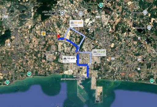 คุ้มค่าน่าลงทุน ที่ดินสีม่วงลาย ติดถนนใหญ่ เมืองระยอง เนื้อที่  23-2-76 ไร่ ไร่ละ 8 ล้าน รวมเป็นเงิน 184 ล้าน เมือง จ.ระยอง