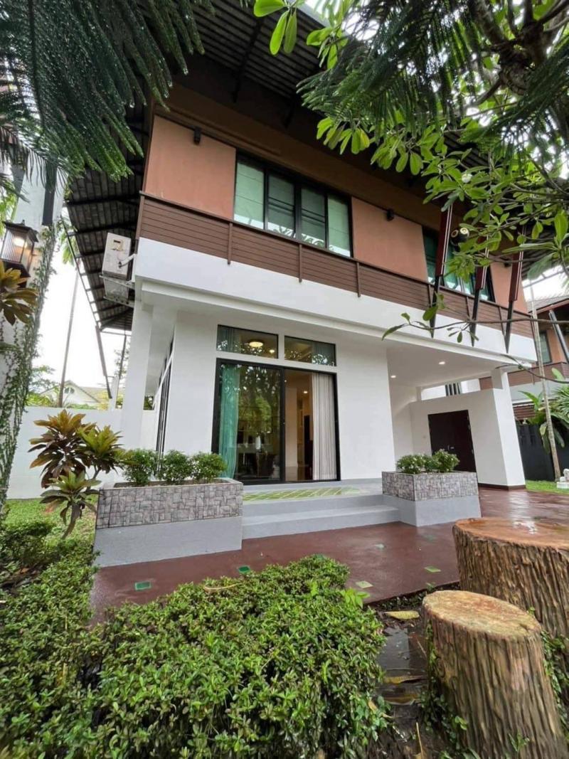 ให้เช่า 37,000 บาท/ขาย 7 ล้าน​ 87 ตรว. หางดง บ้านเดี่ยว 2 ชั้น #ทรงล้านนาโมเดิร์น #เฟอร์นิเจอร์ครบ (บ้านว่างพร้อมเข้าอยู่ 20 ส.ค. 68)