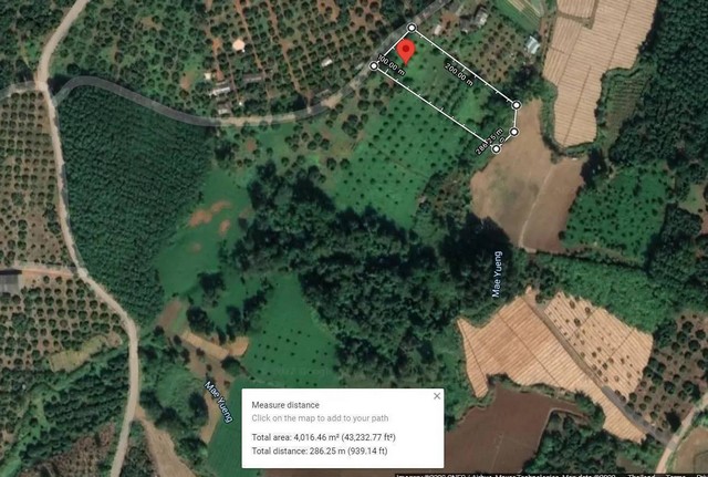 ขายที่ดินบ้านแม่อ้อใน อำเภอเชียงดาว จังหวัดเชียงใหม่ เนื้อที่ 3 ไร่ 1 งาน 60 ตารางวา