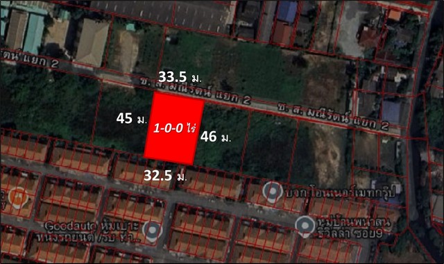 ขายที่ดินบางพลี 1 ไร่ ใกล้ถนนเทพารักษ์ เพียง 750 ม. ซอย ส.มณีรัตน์ แยก 2