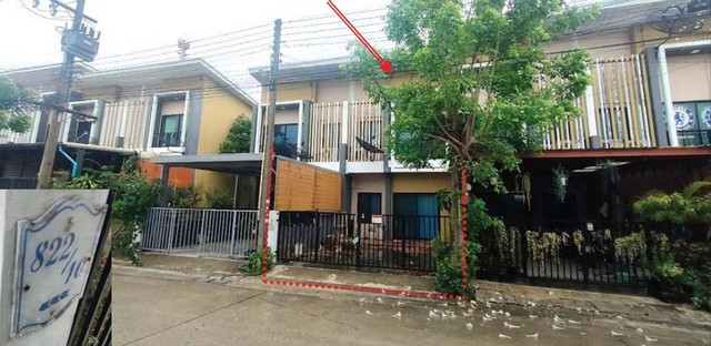 ขายทาวน์เฮ้าส์หมู่บ้านเดอะมอนทาน่า ปลวกแดง ถนนปลวกแดง-ห้วยปราบ (รย.3013) ตำบลมาบยางพร อำเภอปลวกแดง จังหวัดระยอง