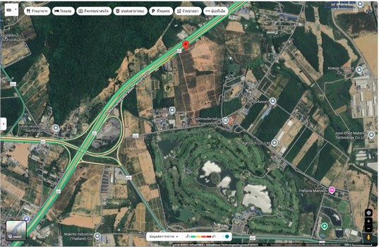 ที่ดินสีม่วงลาย ติดถนน 331 เนื้อที่ 229-1-98 ไร่ ขายไร่ละ 5.5 ล้าน  เขาคันทรง ศรีราชา ชลบุรี