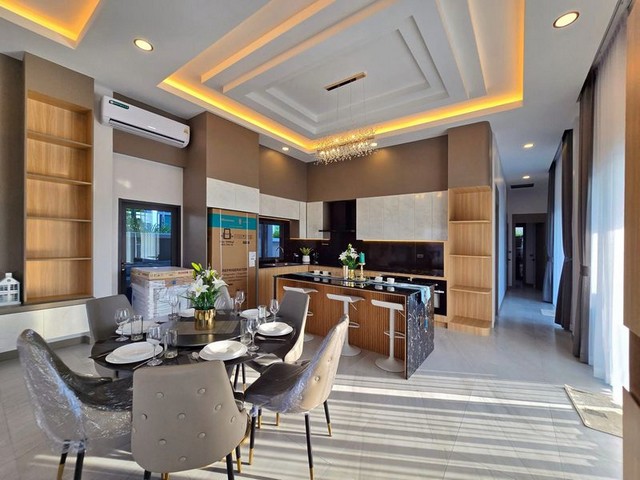 ขายบ้านพูลวิลล่าใหม่ หลังมุม พัทยา บางละมุง ใกล้อ่างเก็บน้ำมาบประชัน TP-H1525