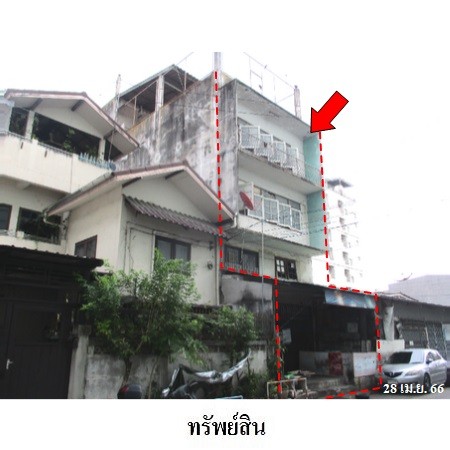 ขายอาคารพาณิชย์ห้วยขวาง กรุงเทพฯ  ถนนประชาราษฏร์บำเพ็ญ