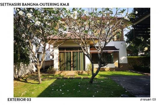 ให้เช่าบ้านเศรฐสิริบางนา ถนนบางนาตราด กม.7 ซอยราชวินิตบางแก้ว 4 นอน 3 น้ำตกแต่งสวยเฟอร์ครบใกล้ม.รามคำแหง2  ศูนย์การค้าอิเกีย เมกะบางนา ทางด่วนศรีรัชและวงแหวนอุตสาหกรรมรายละเอียด : -บ้านเดี่ยว 2 ชั้น โครงการบ้านเศรฐสิริบางนา-ที่ดิน 100 ตร.ว 255 ตรม. 4 นอน 1 ทำงานชั้นล่าง 3 น้ำ-ห้องครัวบิลอิน พร้อมเครื่องใช้ไฟฟ้าครบ-ตกแต่งสวย พร้อมเฟอร์นิเจอร์ครบ-จอดรถ 3-4 คันในตัวบ้าน นอ