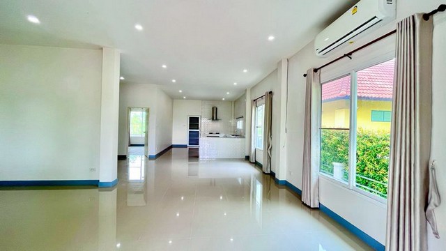 ให้เช่าบ้านชั้นเดียว สไตล์โมเดิร์น เฟอร์ครบ บ้านแหวน หางดง