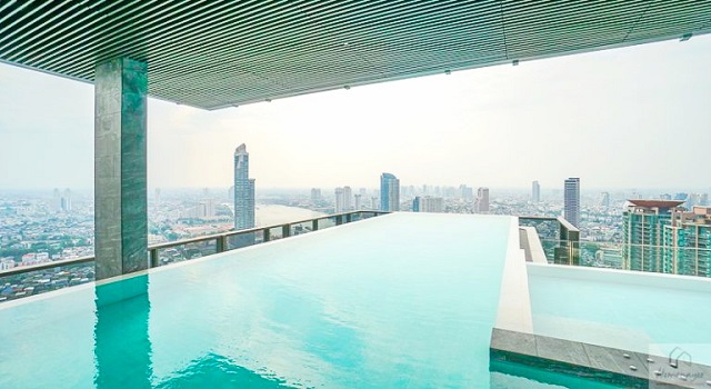 BTS สะพานตากสิน 1กม. ให้เช่า คอนโด Rhythm Charoenkrung Pavilion ชั้นที่23 รร.นานาชาติโชรส์เบอรี่ 500 ม. เครื่องใช้ไฟฟ้าครบ