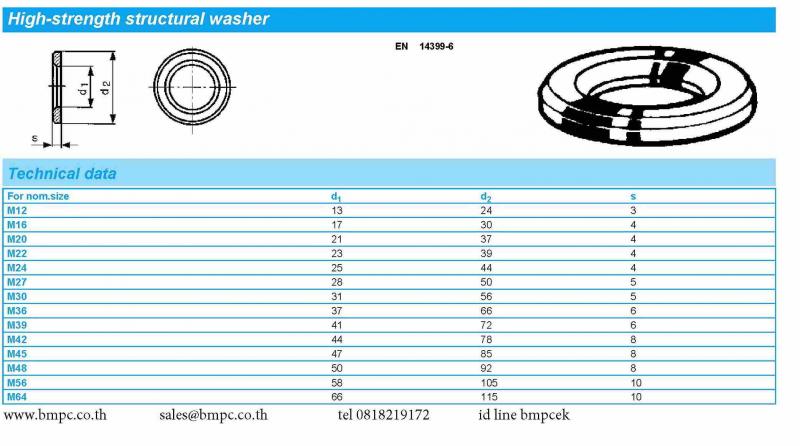 HV fasteners, DIN6916, EN14399-6, washer 300-370HV,EN14399-4