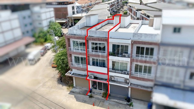 ลดราคา อาคารพาณิชย์ 3.5 ชั้น โครงการ มั่งมีแสนสุข - กัลปพฤกษ์ ราคาถูก