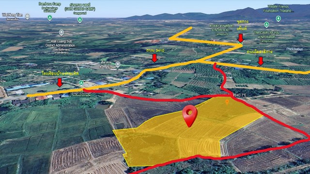 ขายที่ดินแปลงใหญ่ 14 ไร่ 71 ตร.ว. ต.กลัดหลวง อ.ท่ายาง จ.เพชรบุรี ราคาถูกเพียงไร่ละ 300,000 บาท หรือ ยกแปลง 3,990,000 บาท