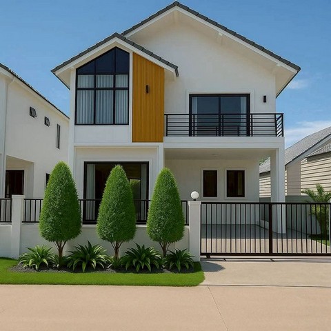 ให้เช่าบ้านเดี่ยว 2 ชั้น ดีไซน์พิเศษ เลี้ยงสัตว์ได้ หลังกาดฝรั่ง หางดง 