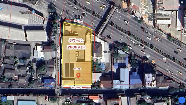 ที่ดินพร้อมสิ่งปลูกสร้าง ติดถนนประเสริฐมนูญกิจ ตั้งอยู่บนทำเลทอง ทำเลที่มีศักยภาพ