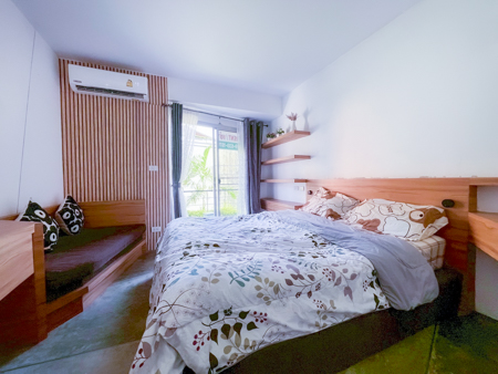 คอนโดทำเลดี ใกล้หาดบางรักษ์ เกาะสมุย เดินเพียง 200 เมตร  ห้องมุมพร้อมเฟอร์ฯ ครบ บรรยากาศเงียบสงบใจกลางบ่อผุด