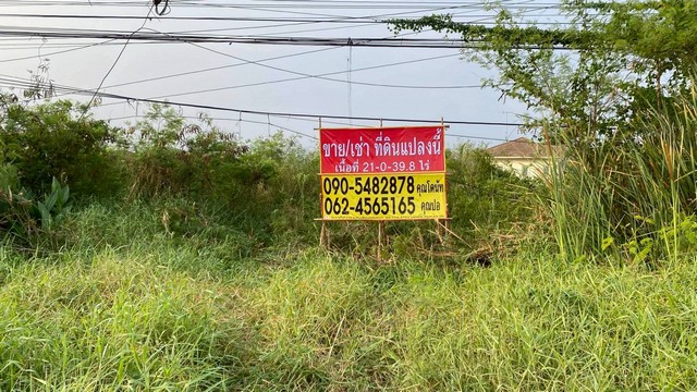ขายที่ดินศักยภาพสูง 21 - 0 -39.8 ไร่  หนองจอก ติดถนนสุวินทวงศ์