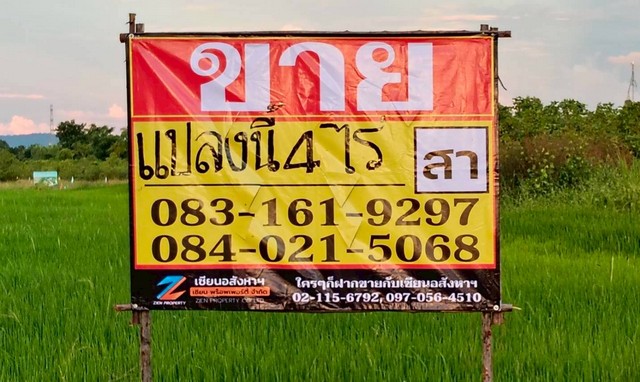 ขายที่นาราคาถูก 4-0-0 ไร่  ทำเลดี ติดทางหลวงชนบท  บ้านสระโคล่  ห้วรอ  เมืองพิษณุโลก