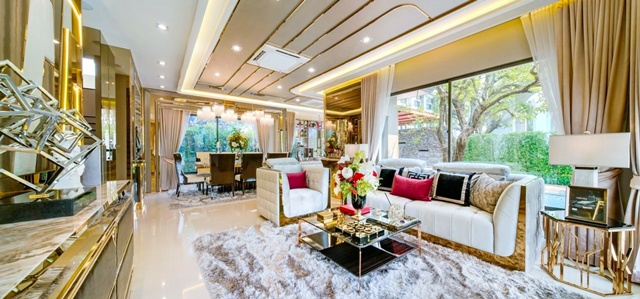 พร้อมเฟอร์ฯ 4-5นอน 5น้ำ นิคมอุอัญธานี  900ม. ลดราคา 40%  ให้เช่าคฤหาสน์หรู 2ชั้น 138ตร.วา. 408ตร.ม. บางนา สวนหลวง  สุวรรณภูมิ หรูหรา