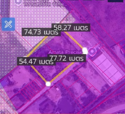 ขายที่ดินผังม่วงเข้มชลบุรี ขายที่ดินอมตะนคร-ดอนหัวฬ่อ ผังม่วงเข้ม พื้นที่  2ไร่ 3 งาน  65 ตรว.