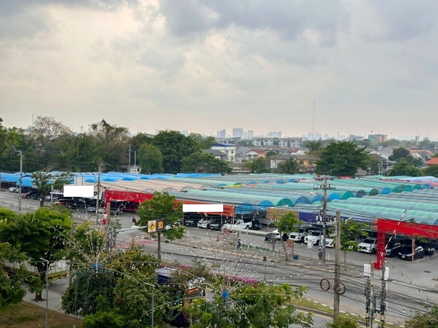 ติดถนนใหญ่ หน้ากว้าง 163 ม.นิคมบางชัน 1.3กม..ม.นิด้า ให้เช่าที่ดินสวย 8 ไร่ MRT นพรัตนราชธานี 800ม 