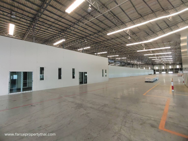 ให้เช่าโรงงาน 16 ไร่ 3,312 ตร.ม ออฟฟิศ ขอใบ ร.ง 4 ได้ อำเภอศรีราชา ชลบุรี ใกล้ท่าเรื่อ 20 นาที ราคาเช่า 529,920 บาท