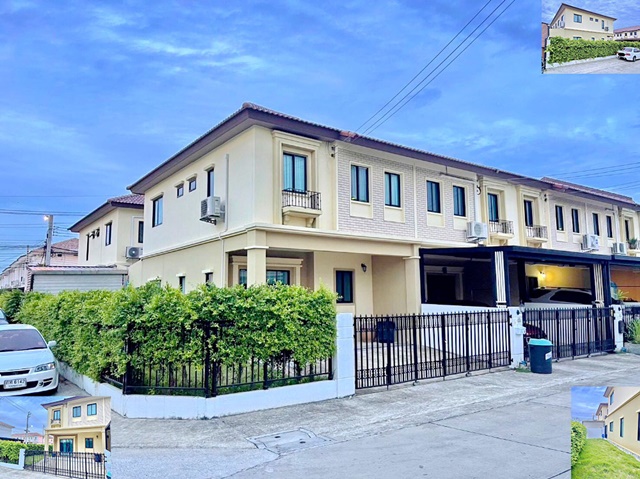  หลังมุม MRT ราษฎร์พัฒนา เฟอร์ครบ 145 ตรม.ซอยมิสทีน  ตกแต่งพร้อม ให้เช่าทาวน์เฮาส์ 2 ชั้น 32ตรว.ตลาดน้ำขวัญเรียม 3นอน 2น้ำ 3แอร์