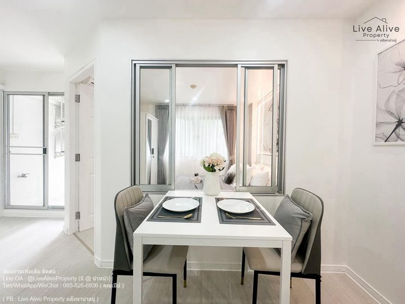 ขายคอนโดพร้อมอยู่ ลุมพินีคอนโดทาวน์ บดินทรเดชา–รามคำแหง ห้องตกแต่งใหม่ทั้งหมด เฟอร์ครบทุกมุม เข้ามาอยู่ได้เลยทันที