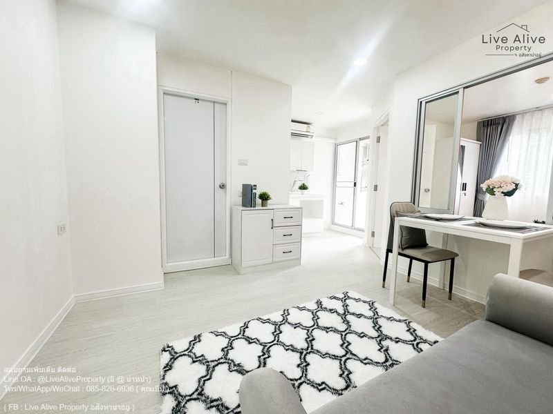 ขายคอนโดพร้อมอยู่ ลุมพินีคอนโดทาวน์ บดินทรเดชา–รามคำแหง ห้องตกแต่งใหม่ทั้งหมด เฟอร์ครบทุกมุม เข้ามาอยู่ได้เลยทันที