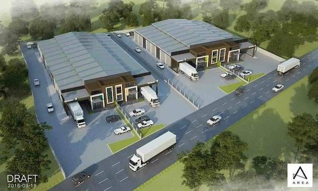 BST968 | ขายโกดัง อาคารเก็บสินค้า 5-2-11 ไร่ ตรงข้ามโรงงาน Honda ปราจีนบุรี ขายพร้อมผู้เช่า