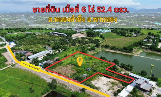 ขายที่ดินหนองตำลึงพานทองชลบุรี ขายที่ดินพานทองเนื้อที่ 6ไร่ 52.4 ตรว.