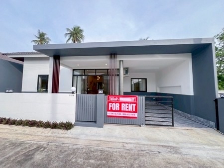 บ้านใหม่ให้เช่าในโซนตลิ่งงาม เกาะสมุย เหมาะสำหรับผู้เช่าที่ต้องการความครบครัน เงียบสงบ และเดินทางสะดวกในพื้นที่ใกล้ชายทะเล .