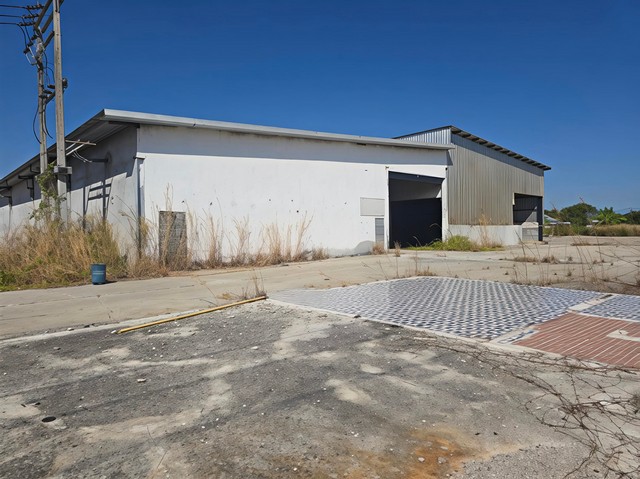 ขายและให้เช่าโกดังพนัสนิคมชลบุรี  ขายและให้เช่าโกดัง ขนาด 1,800 ตารางเมตร เทคอนกรีตไว้ทั้งหมด 